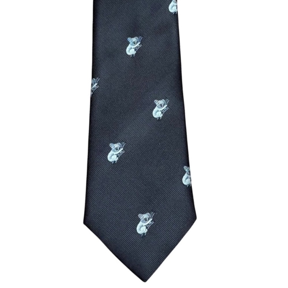 HollyGreen Koala Bear Brown Novelty Necktie 55"x3 Australia Teacher Animal Print